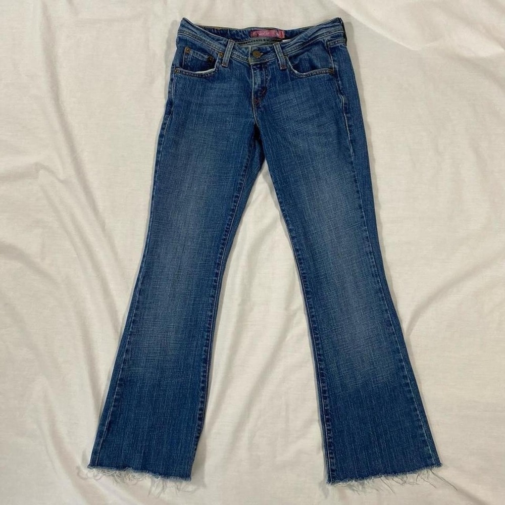 Levi's blue low rise bootcut jeans size 3 long y2k 2000s country